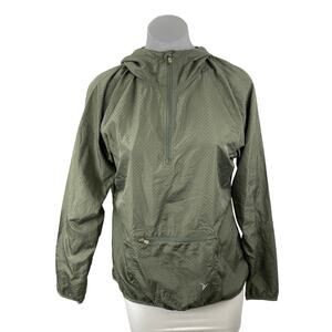 Old Navy Active Women's Green Hoodie Hooded Half Zip Athletic Track Jacket Sz S